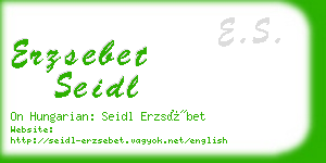 erzsebet seidl business card